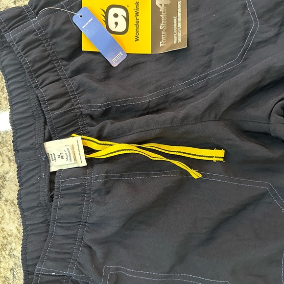 WonderWink 4-Stretch Navy Blue Drawstring Cargo Pants medium petite - Picture 3 of 6